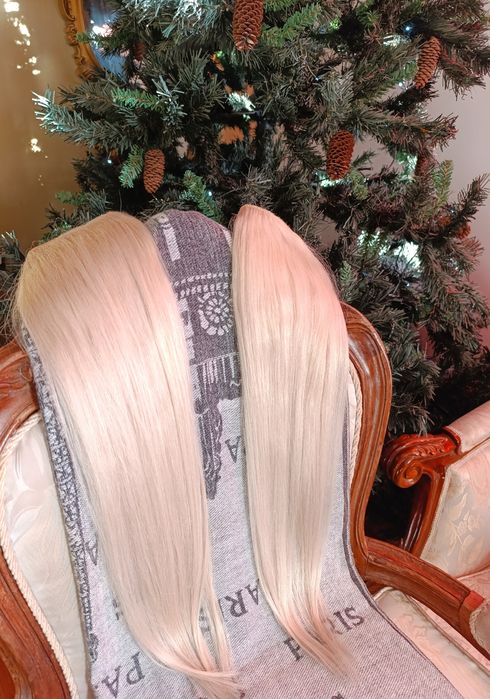 Естествена руса коса за удължаване 130 гр.