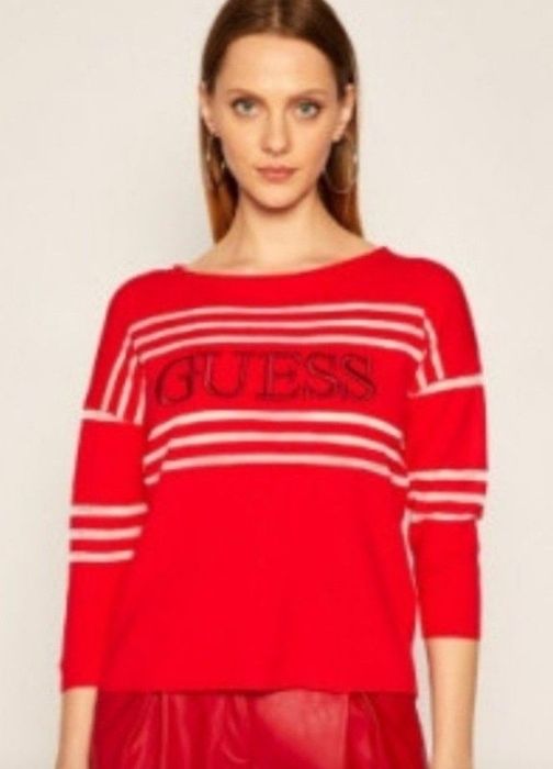 Bluza originala Guess,logo brodat, insertii fir lurex, saculet, etiche