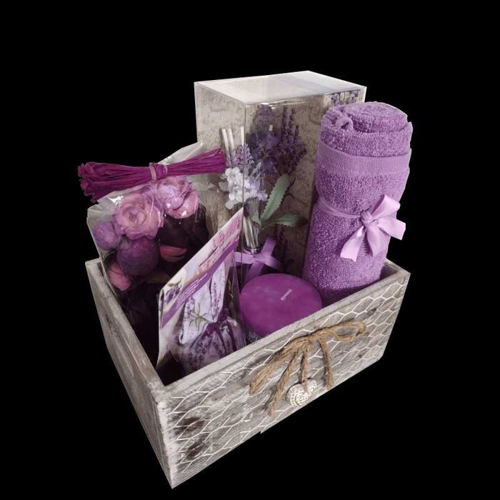 Cos cadou 6 piese cu aroma de lavada, perfect pentru orice ocazie