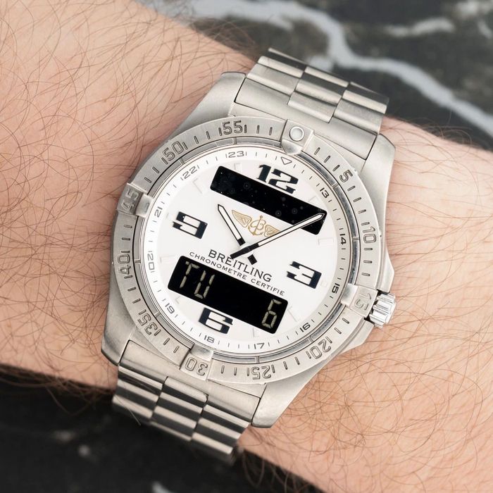 Ceas Breitling Aerospace Chronometre Titanium schimb cu omega tudor iwc