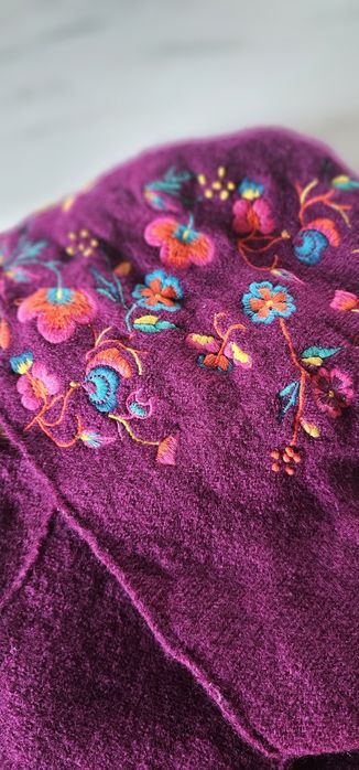 Palton lana brodat dpam fetite