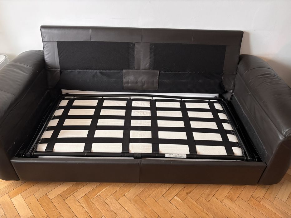 Canapea Ikea extensibila  piele neagra