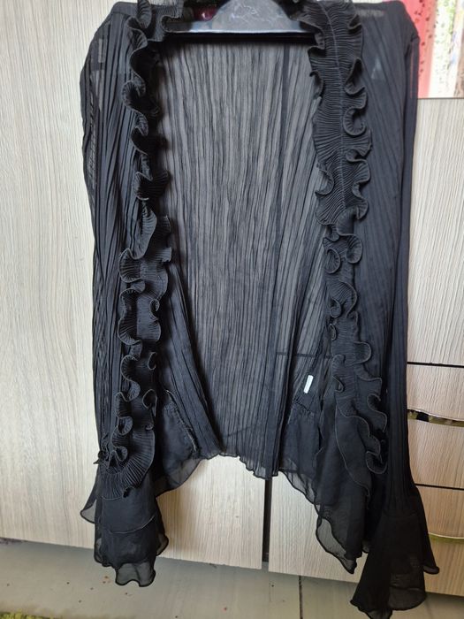 Bolero negru plisat elegant