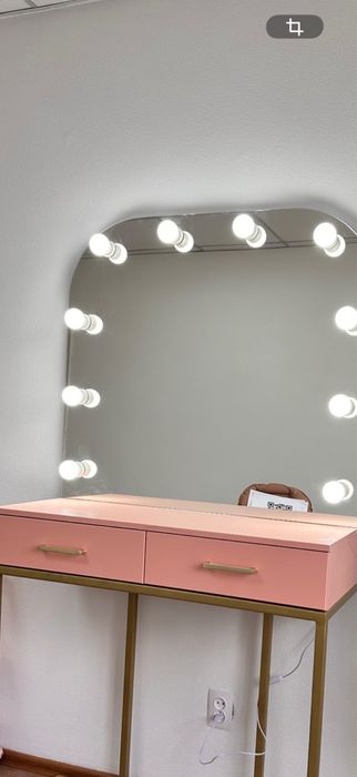 визажный стол розовый