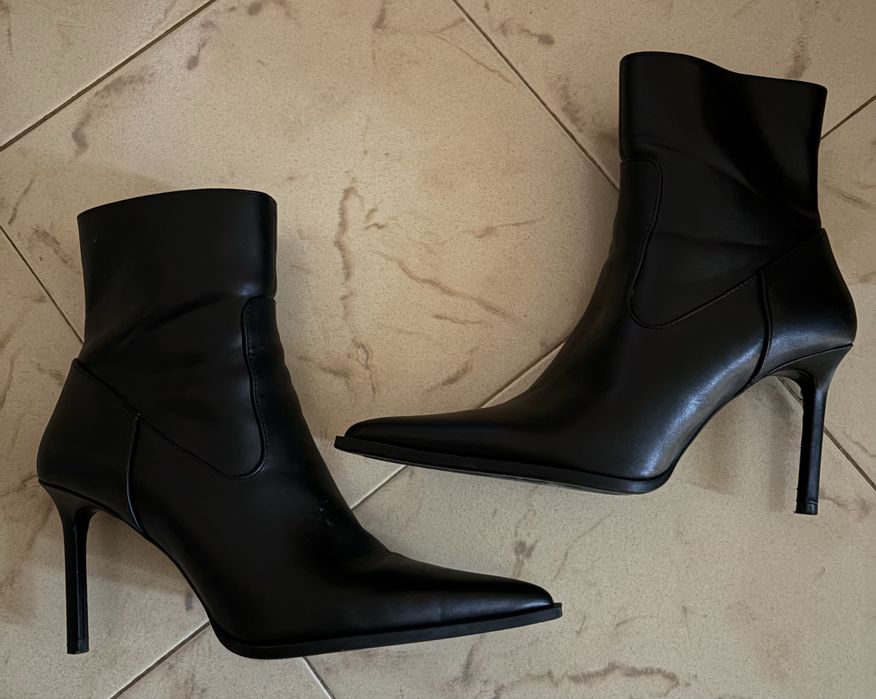 Зимни кожени боти Zara