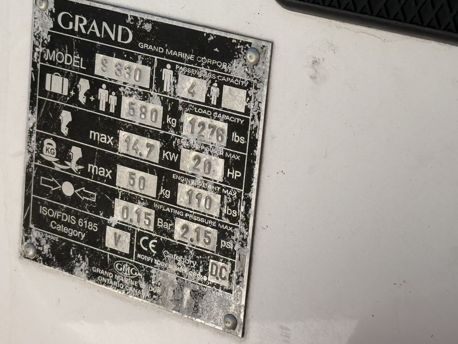 Риб лодка GRAND S330 + двигател Honda 8hp