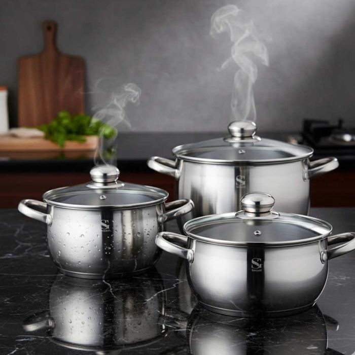 Комплект тенджери Swissgold EMMIE (SG-18099) – 3 броя