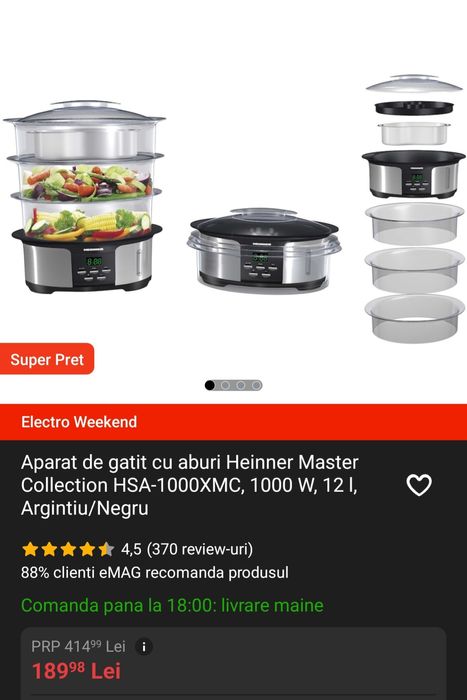 Vand aparat de gatit la aburi