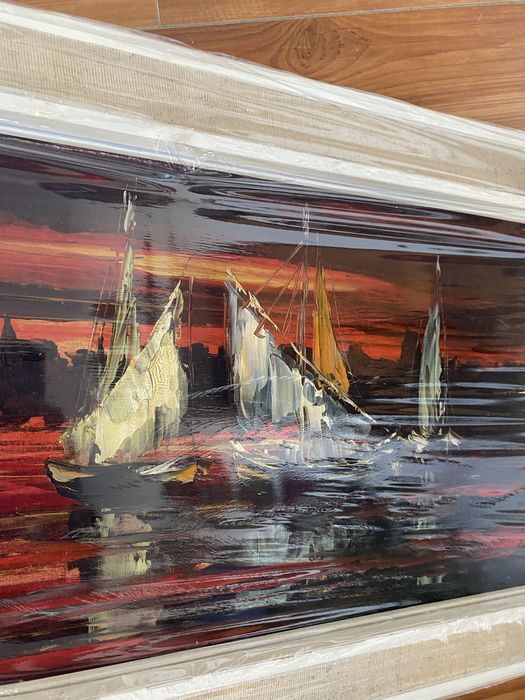 Tablou inramat ulei pe panza olanda 50/20 semnat