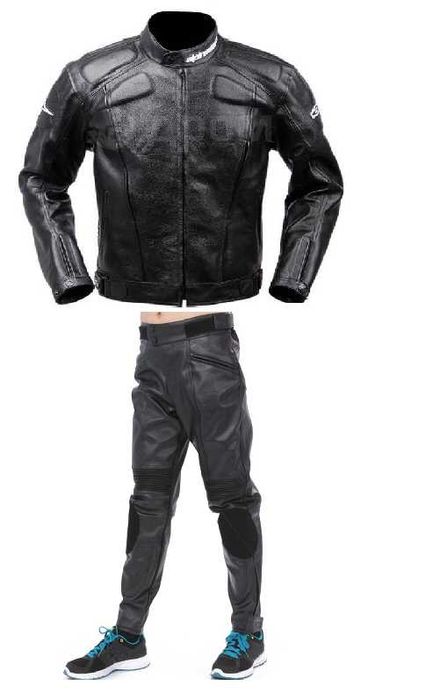 Мотоштаны кожаные Каспи РЭД