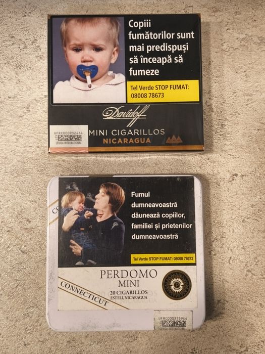 Tigari de foi mini cigarillos Davidoff si Perdomo
