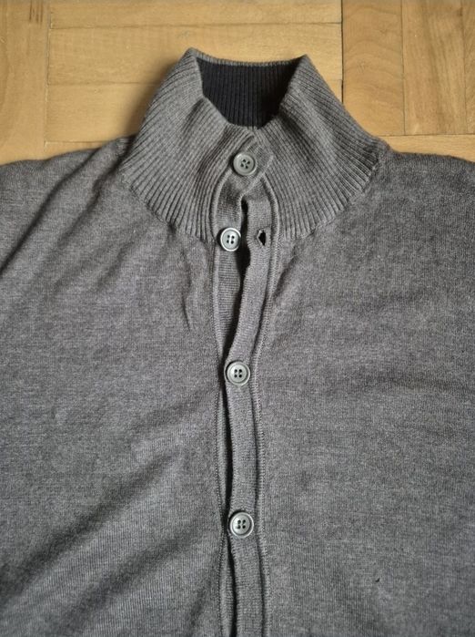 Cardigan Belmonte Premium, bumbac, lână şi elastan, Bărbaţi - L