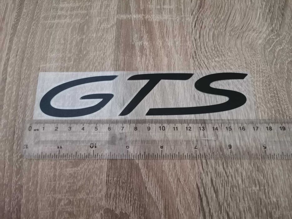 черен стикер за врата GTS за Porsche