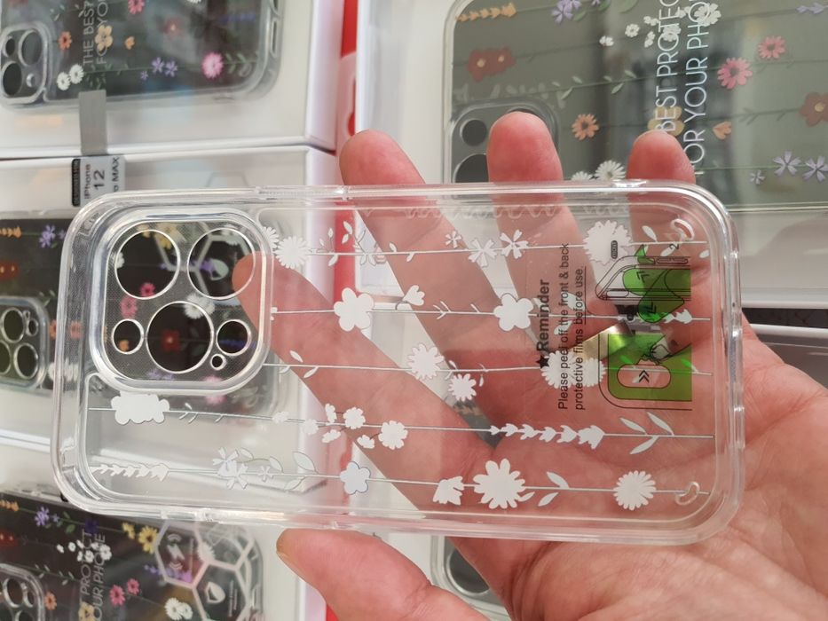 Iphone 12,13,14,12 Pro,12 Pro Max,13 Pro,14 Pro  луксозен гръб с цветя