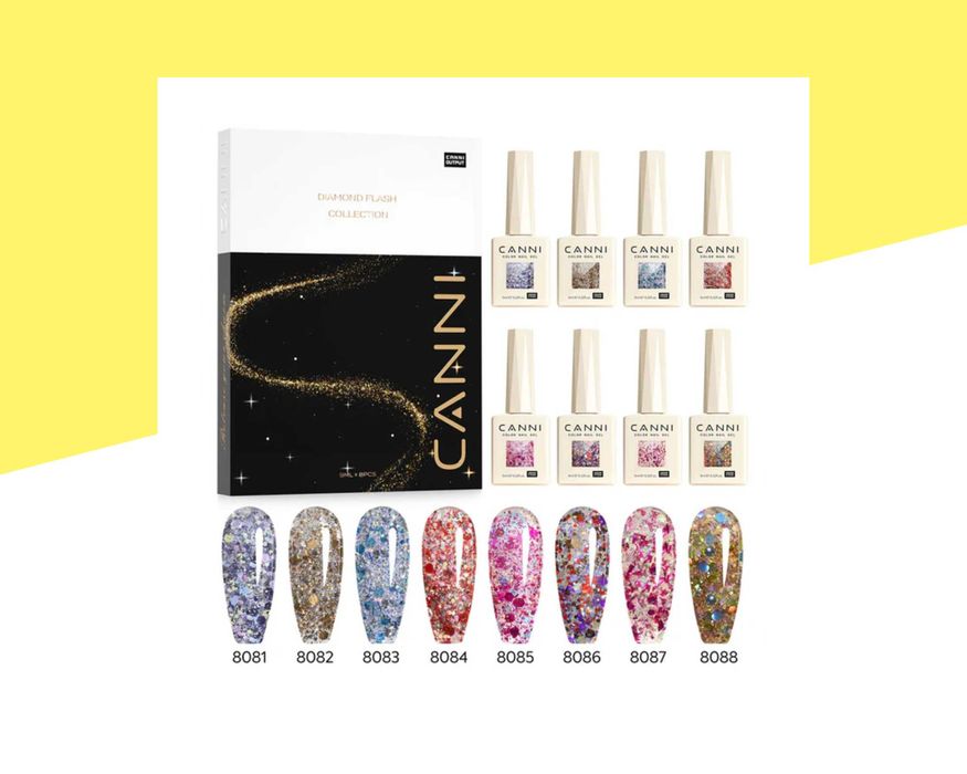 Професионален хипоалергенен гел лак серия „Glitz Flash“ CANNI – 9 мл.