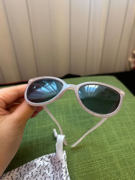 Ochelari de soare fata, KI ET LA, 4-6 ani, polarizati, roz cu sclipici
