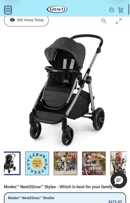 Продается Graco Modes Nest2Grow Double Stroller