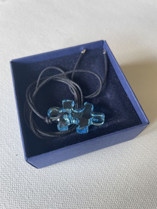 Swarovski колие син кристал пъзел