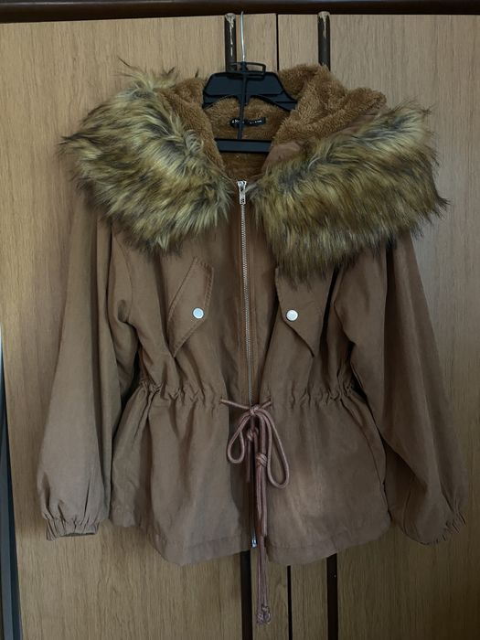 Кафяво яке тип парка