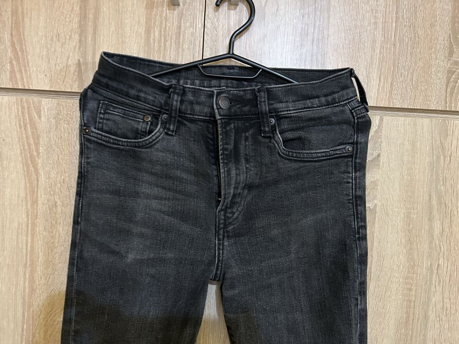 Blugi bărbați H&M &Denim, mărimea 29/32 (S), croi Skinny gri închis / negru spălăcit