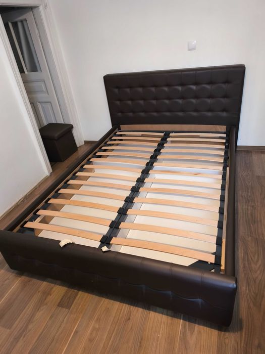Pat capitonat piele eco 140x200 cu sistem hidraulic