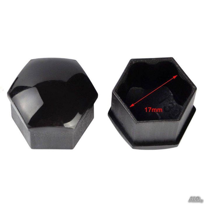 Капачки за болтове и гайки за автомобили 17мм джанти черни болт