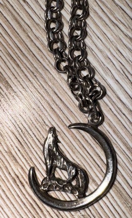 Цепь с кулоном серебро