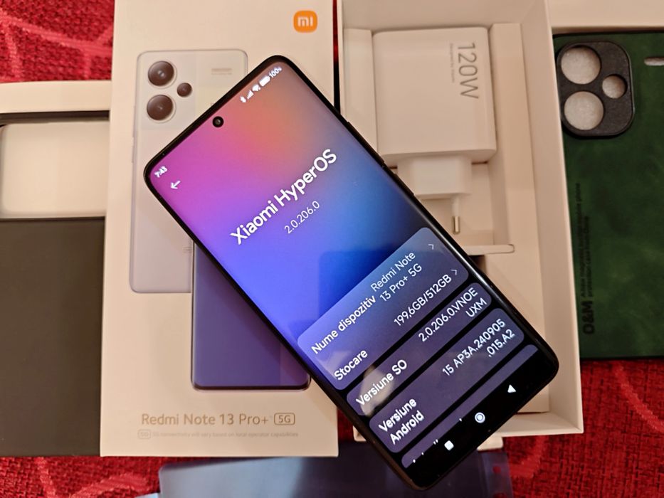 Xiaomi Redmi Note 13 Pro Plus, Ram12GB/512 Rom. impecabil