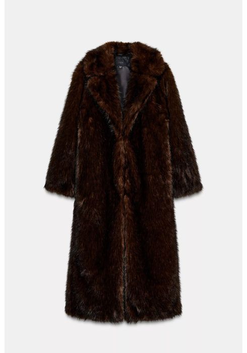 Палта от изкуствен косъм ZARA