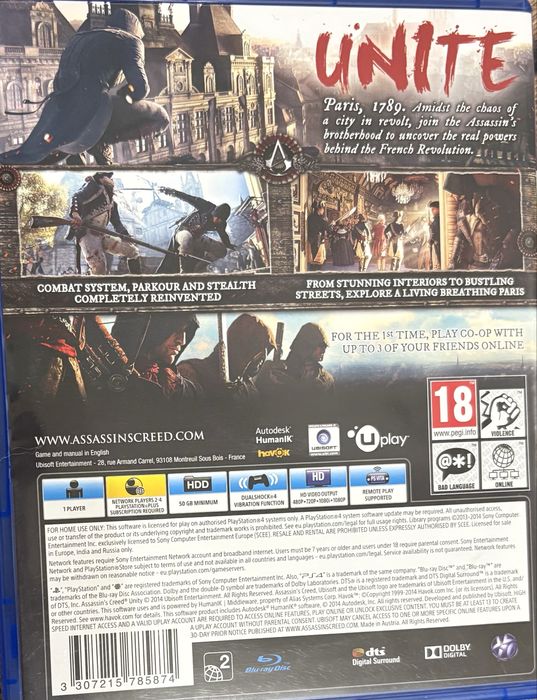 Assasin’s Creed Unity ps4- БЕЗ ДЕФЕКТИ