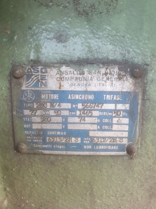 Motoare electrice 22 kw si 27 kw la 1400 turati/ min