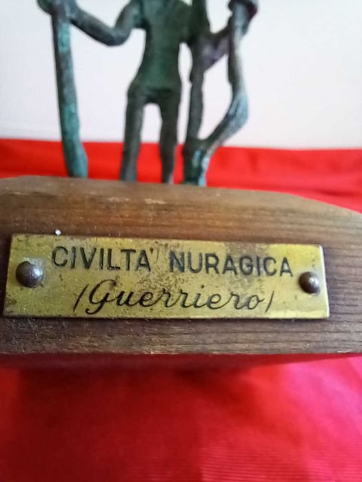 Стара Бронзова Пластика Нурагически Стрелец Статуетка