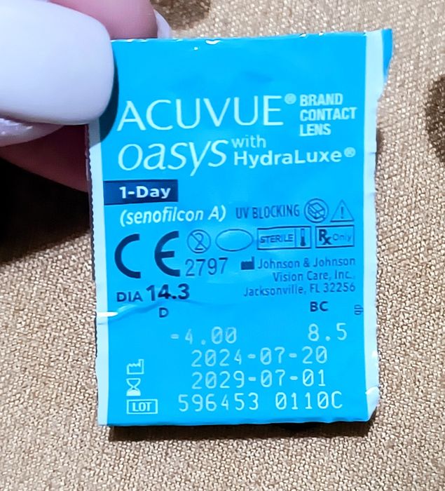 Lentilele de contact Acuvue Oasys 1-Day, produse de Johnson&Johnson 56 bucati