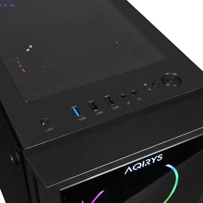 Carcasa PC Gaming AQIRYS Antares ATX MidTower ARGB Sticlă Temperată