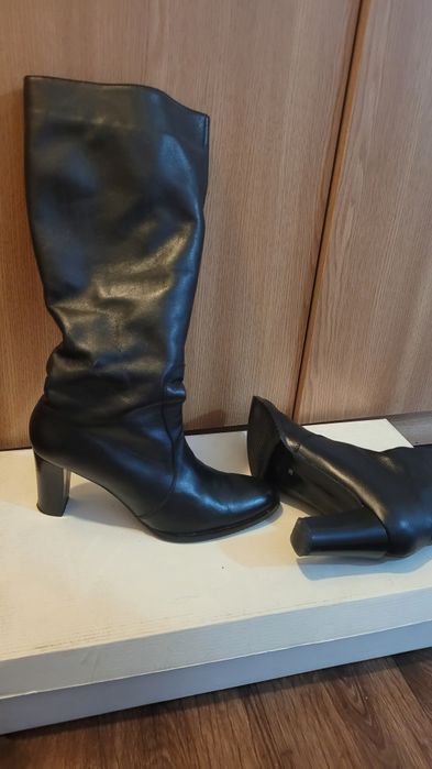 Cizme piele cu toc, nr 39