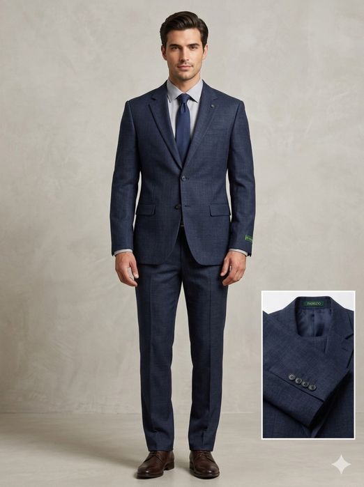 Мужской новый костюм темно синий