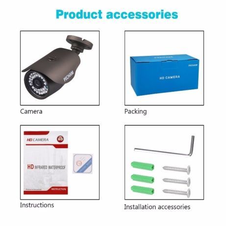 CCTV Camera 3.6mm HD, infrarosu, Night Vision PECHAM HD 1200TVL