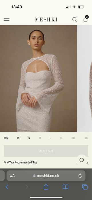 Бяла мини рокля Meshki *ЧИСТО НОВА*