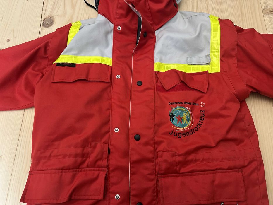 Geacă Utilitară Crucea Roșie Germană - Jugendrotkreuz - Reflectorizantă - Ca Nouă - Mărime M/L