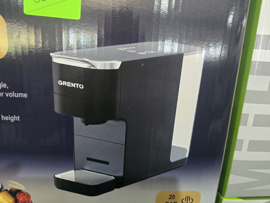 Нова слим кафемашина с капсули Grento EM-700C, 5 адаптера 1.5 л, 20 ба