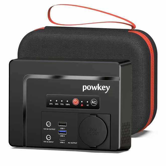 Power Bank Powkey 26400mA 100W AC 65W USB-C 230V