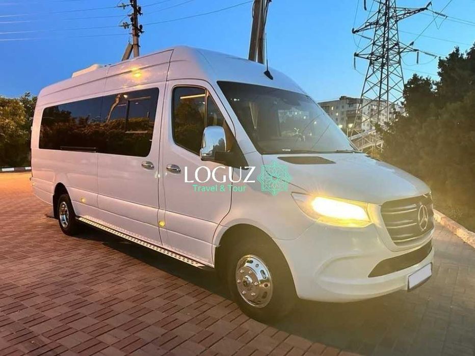 Sprinter minibus for trips to the mountains cities abroad with guide