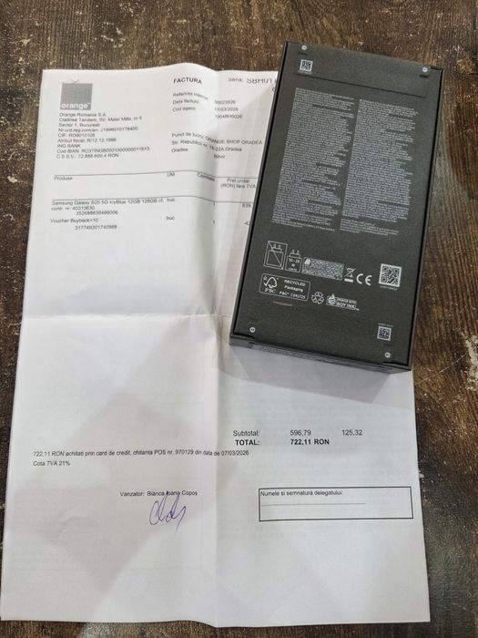 Galaxy S25 5G Icyblue 128 gb