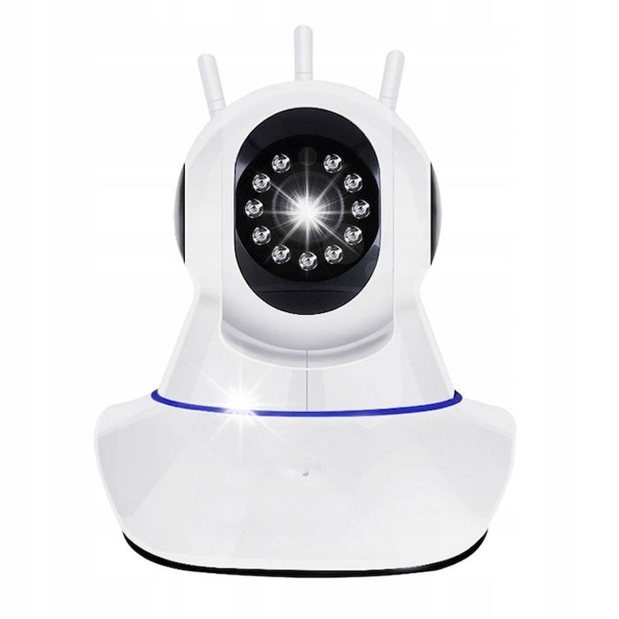 Интелигентна видеокамера за наблюдение Wifi HD, Бяла