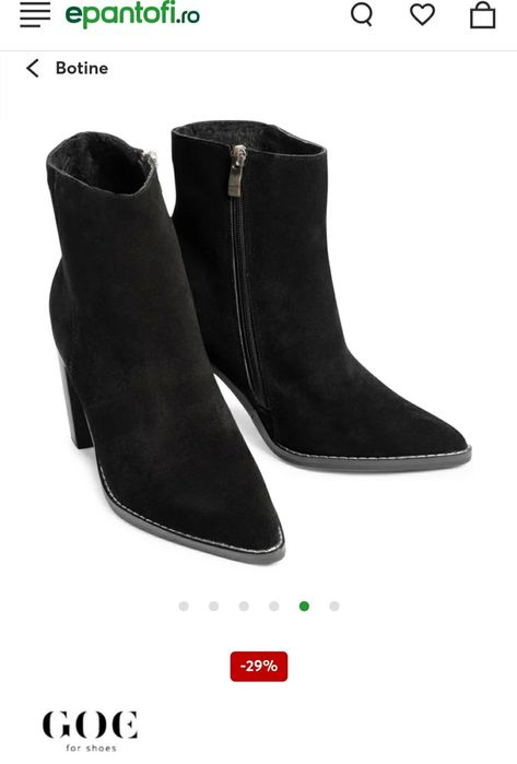 Ghete dama GOE negre piele intoarsa naturala,elegante,negre,noi,39