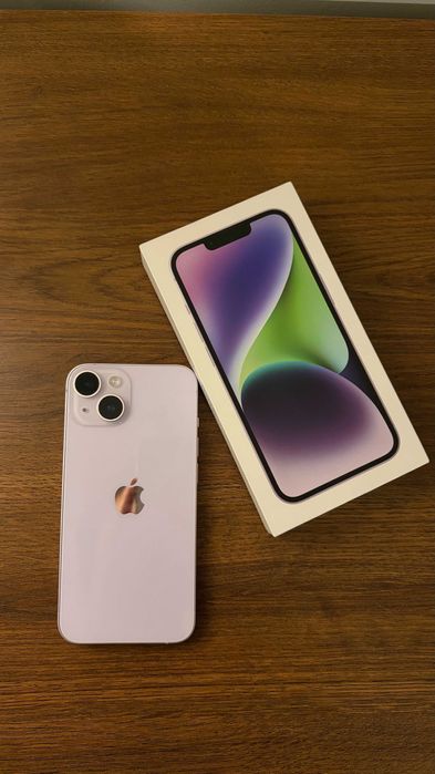 Айфон 14 128 GB (с коробкой и зарядкой + 2 чехла)