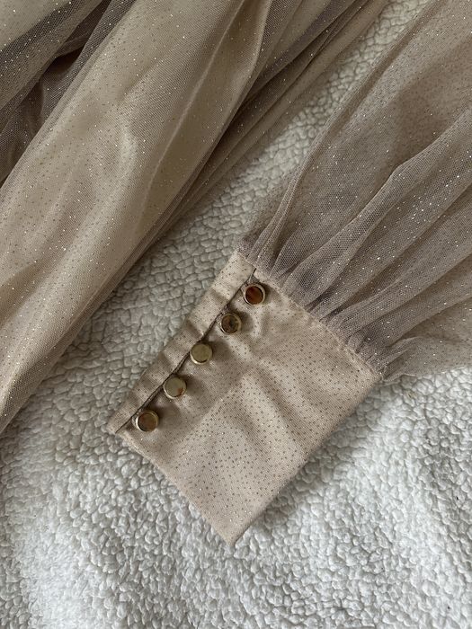 Бежова златна рокля BSB размер 40