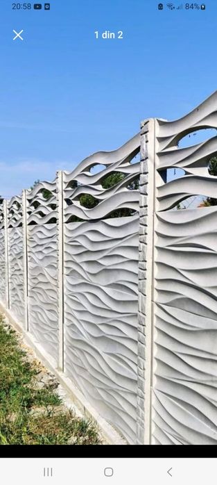 Gard prefabricat diferite modele   170 lei ml