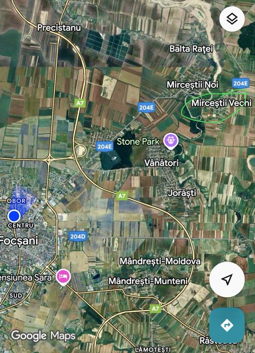 Teren intravilan 5.800 mp – 8 €/mp, deschidere 136 m, Mirceștii Vechi