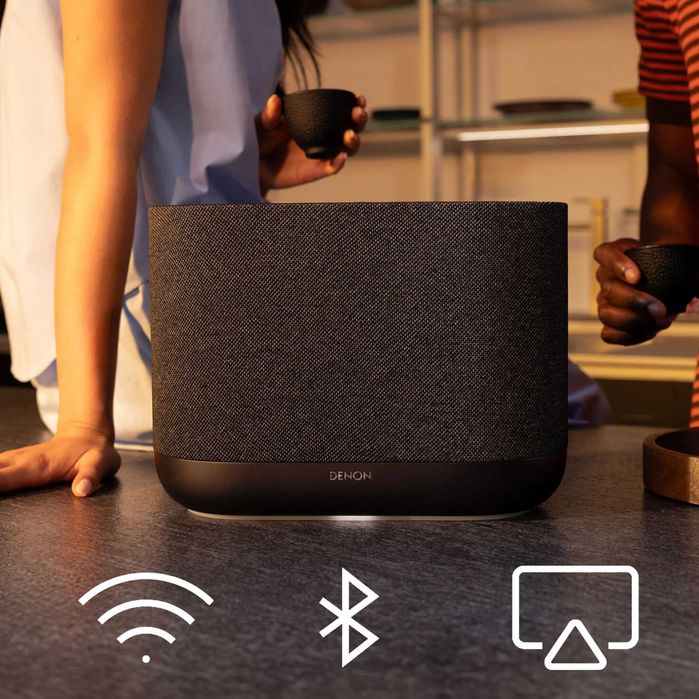 Denon Home 400 смарт активна тонколона - 6 високоговорителя, Dolby Atmos, AirPlay 2, HEOS, WiFi 6E, Bluetooth